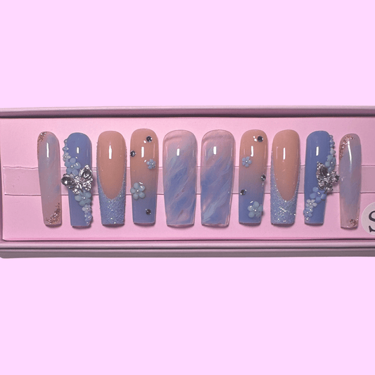 Blueberry Swirl Set - Boss Babe Press-On Nails