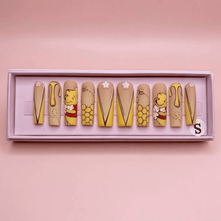 Honey Comb Dreams Set | Press - On Nails - Boss Babe Nails