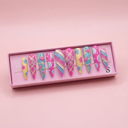 Candy Crush Set | Press - On Nails - Boss Babe Nails