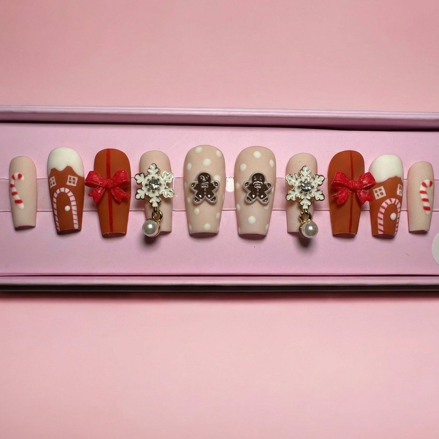 Cocoa Cutie Set | Coffin Press - On Nails - Boss Babe Nails