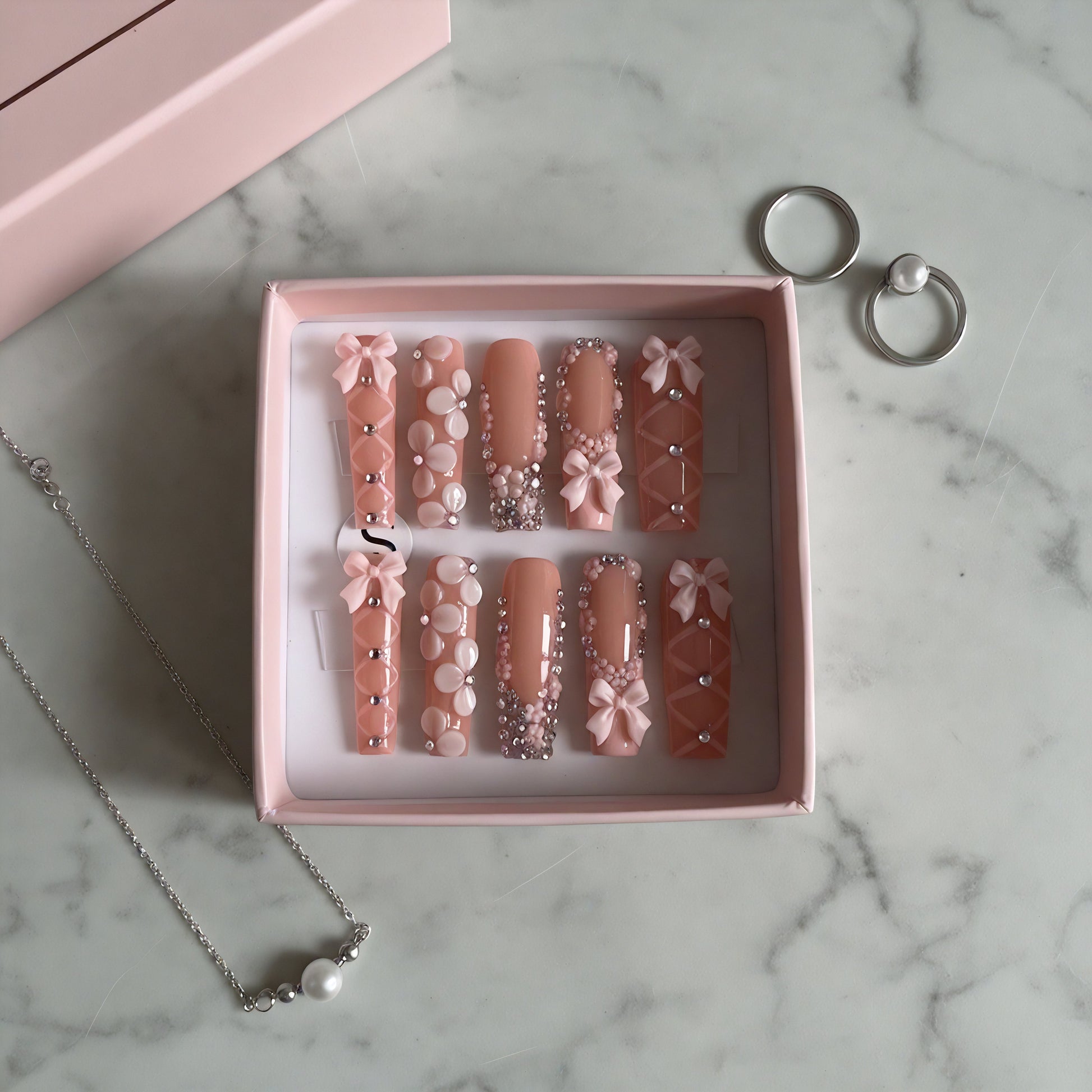 Dream Luxe Set | Pink Press - On Nails - Boss Babe Nails