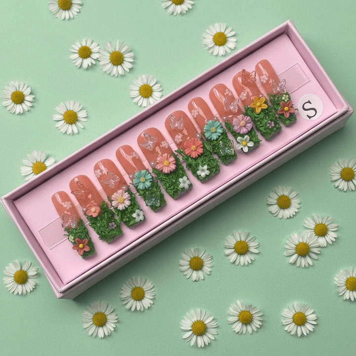 Garden Party Set – Floral Press - On Nails | Boss Babe Nails - Boss Babe Nails
