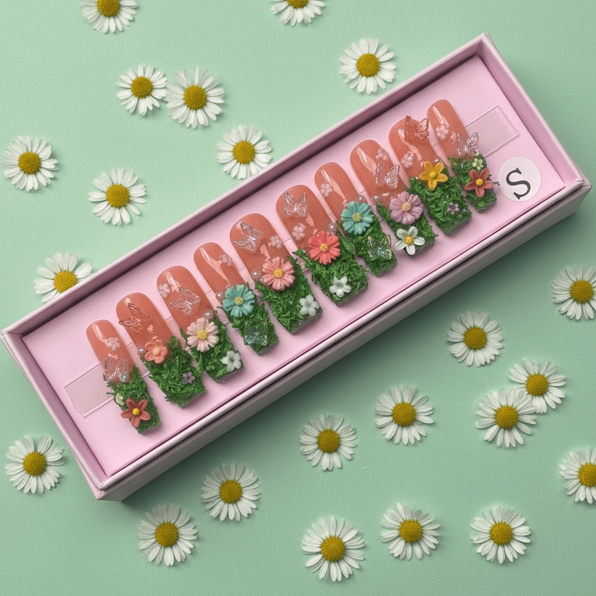 Garden Party Set – Floral Press - On Nails | Boss Babe Nails - Boss Babe Nails