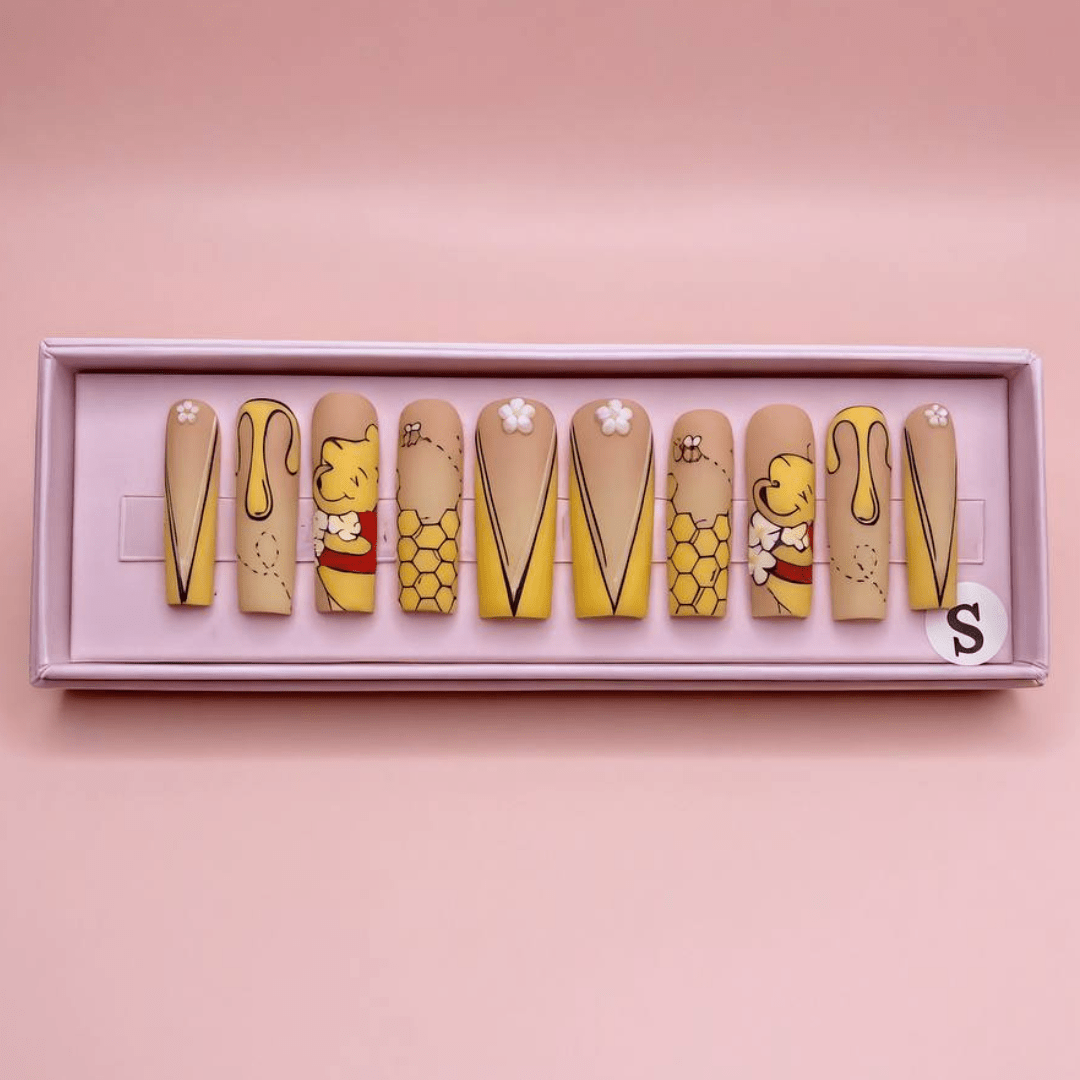 Honey Comb Dreams Set | Press - On Nails - Boss Babe Nails