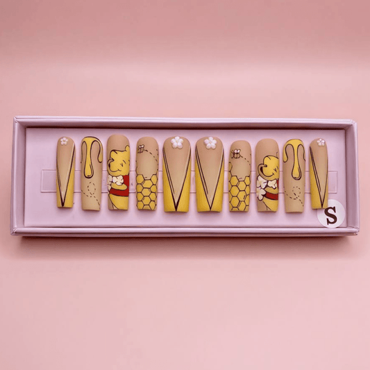 Honey Comb Dreams Set | Press - On Nails - Boss Babe Nails