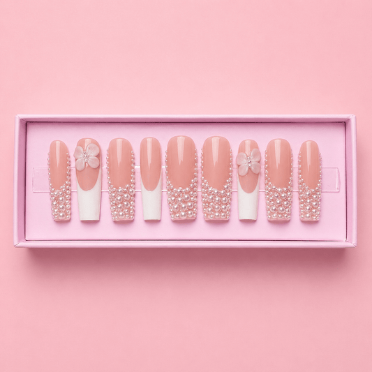 Pearl Dream | Square Press - On Nails - Boss Babe Nails