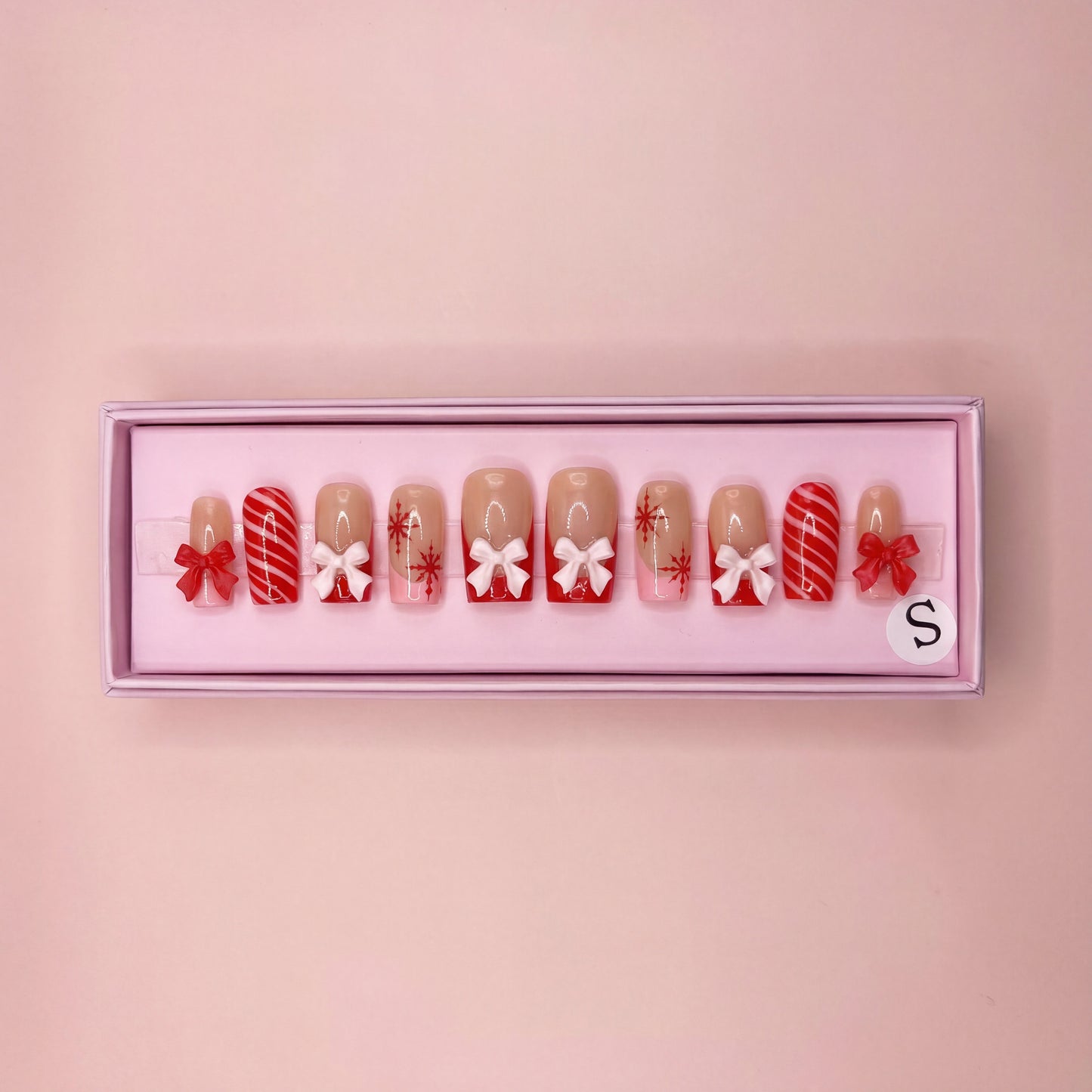 Wrapped in Red Set | Press - On Nails - Boss Babe Nails