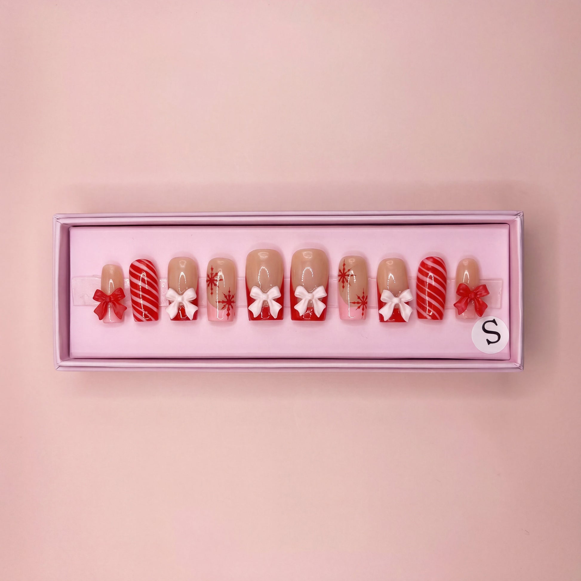 Wrapped in Red Set | Press - On Nails - Boss Babe Nails